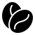 Icon mit zwei Kaffeebohnen