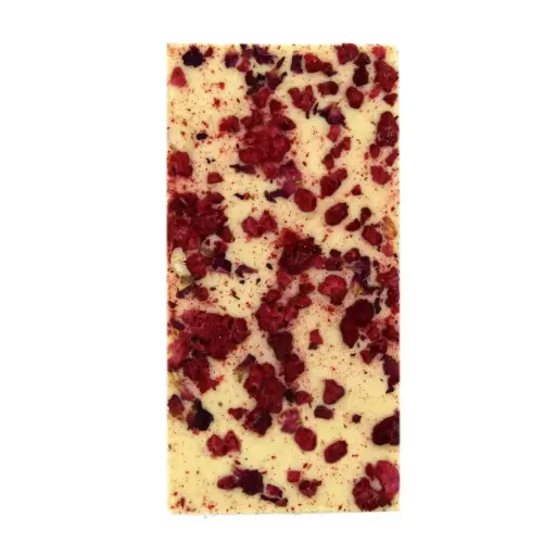 [60210] Premium weiße Schokolade - Himbeere, Rose